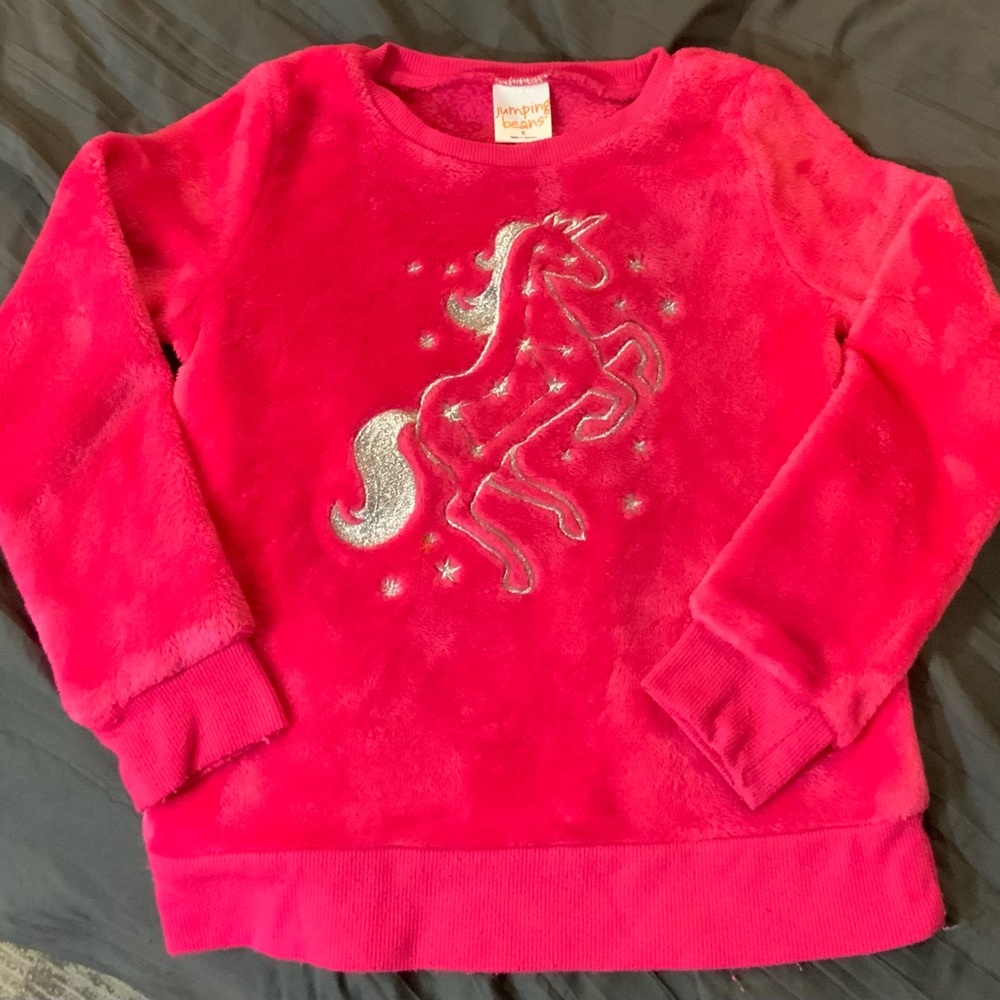 Girls fuzzy sweat shirt